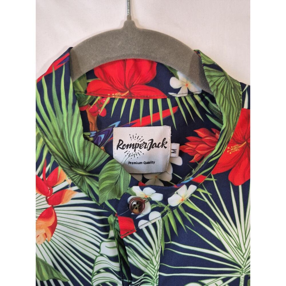 Romper Jack Men's Jungle Multicolor Print Romper Medium New - Picture 4 of 14